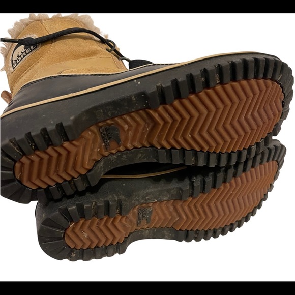 Women’s SOREL Tivoli II Brown Suede Leather Fur Boots - Picture 7 of 8